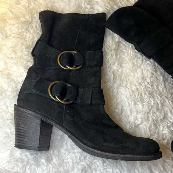 Florintini + Baker soft leather suede double buckle size 8.5 - Picture 3 of 9